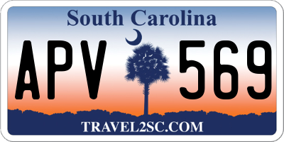 SC license plate APV569