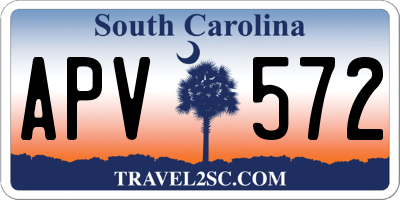 SC license plate APV572