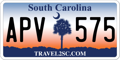 SC license plate APV575