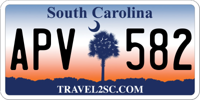 SC license plate APV582