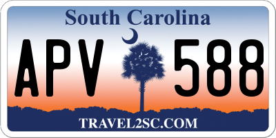 SC license plate APV588