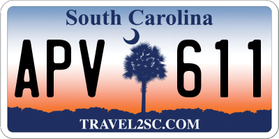 SC license plate APV611