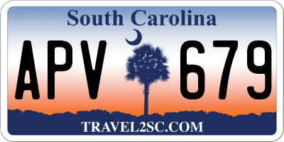 SC license plate APV679