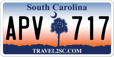 SC license plate APV717