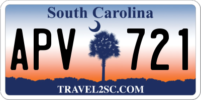 SC license plate APV721