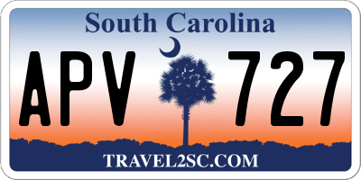 SC license plate APV727