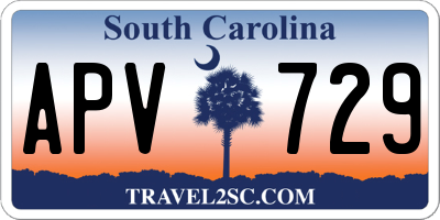 SC license plate APV729