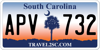 SC license plate APV732