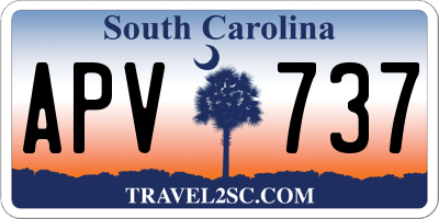 SC license plate APV737