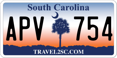 SC license plate APV754