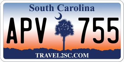 SC license plate APV755