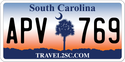 SC license plate APV769