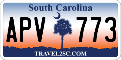 SC license plate APV773