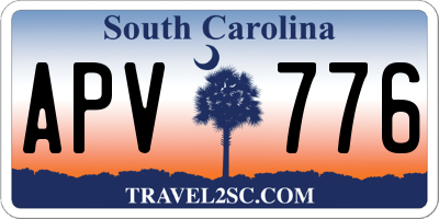 SC license plate APV776