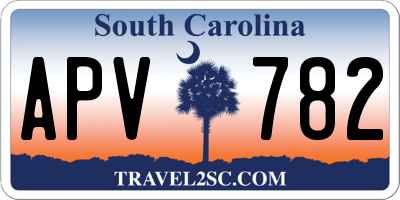 SC license plate APV782