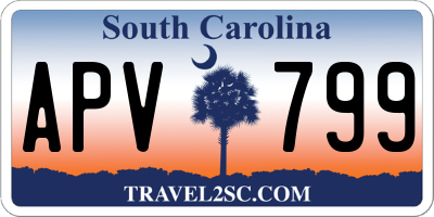 SC license plate APV799