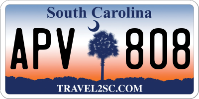 SC license plate APV808