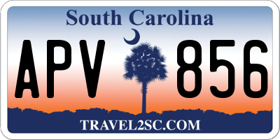 SC license plate APV856