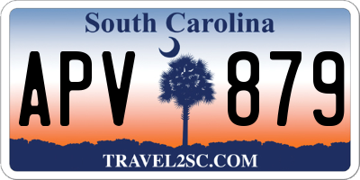 SC license plate APV879