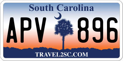 SC license plate APV896