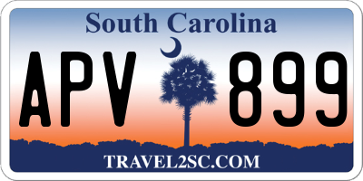 SC license plate APV899