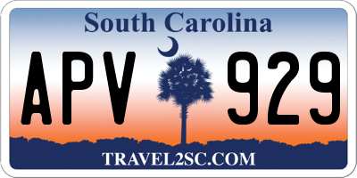SC license plate APV929