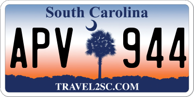 SC license plate APV944