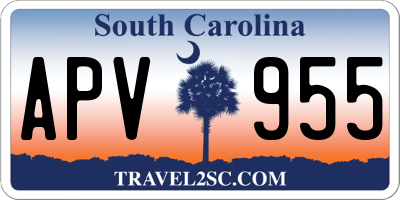 SC license plate APV955
