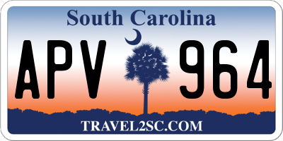 SC license plate APV964