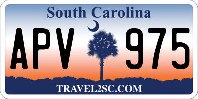 SC license plate APV975