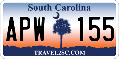 SC license plate APW155