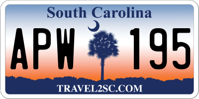 SC license plate APW195