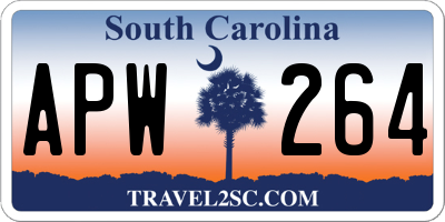 SC license plate APW264