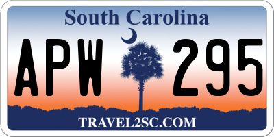 SC license plate APW295