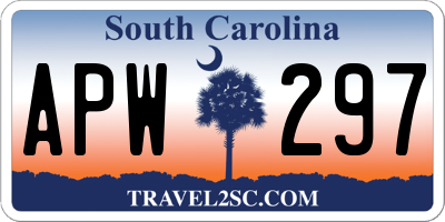 SC license plate APW297