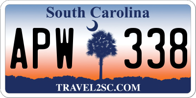 SC license plate APW338