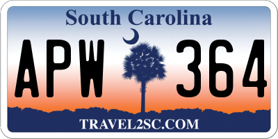 SC license plate APW364