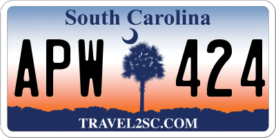 SC license plate APW424