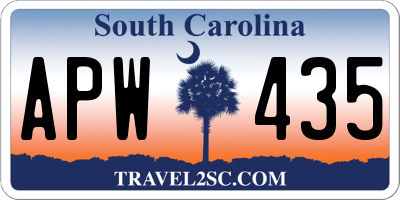 SC license plate APW435