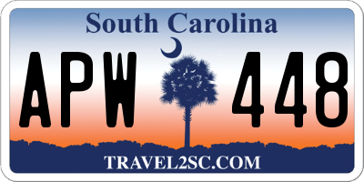 SC license plate APW448