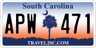 SC license plate APW471