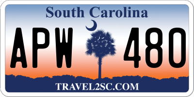 SC license plate APW480