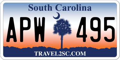 SC license plate APW495