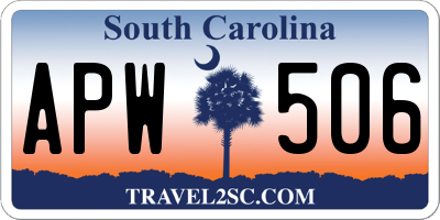 SC license plate APW506