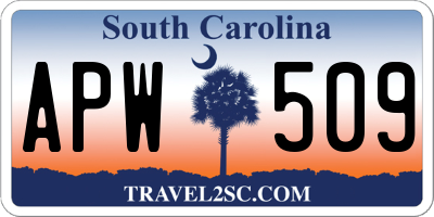 SC license plate APW509