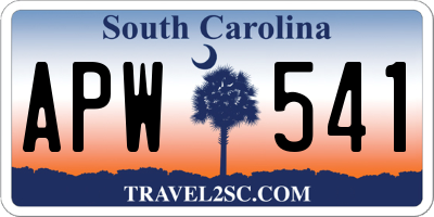 SC license plate APW541