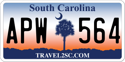SC license plate APW564