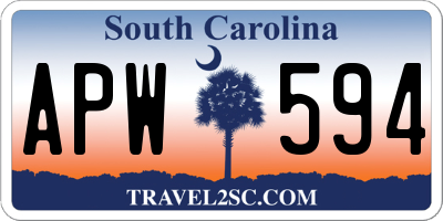 SC license plate APW594