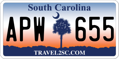 SC license plate APW655
