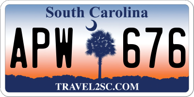 SC license plate APW676